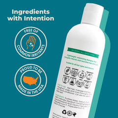Shampoing Cleure Volume, massage doux pour cuir chevelu sain et hydraté.