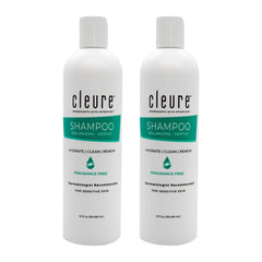 Shampoing Cleure Volume hypoallergenique en flacon, douceur et volume pour cheveux sensibles.