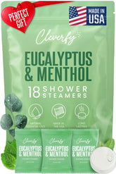 CLEVERFY Eucalyptus: ensemble de tablettes douche pour une expérience spa à domicile.