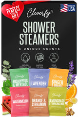 Cleverfy Shower Steamer ginger-orange : expérience spa à domicile et énergie matinale.