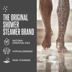 Cleverfy Shower Steamer menthol-eucalyptus : fraîcheur et respiration claire.