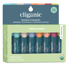 Baume Lèvres Cliganic ensemble 8 saveurs, emballage pratique pour le quotidien.
