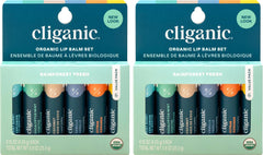 Ensemble Cliganic baumes à lèvres organiques offrant une hydratation durable.