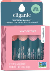 Baume teinté Cliganic dans un emballage élégant, prêt à offrir hydratation.