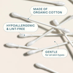 Cliganic coton-tiges organiques pour soin beauté précis et doux