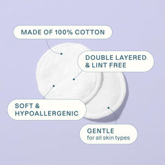 Disques coton hypoallergéniques Cliganic sans peluches