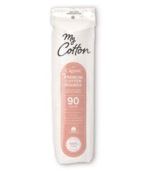 Disques coton premium Cliganic, multi-couche et ultra absorbants, adaptés à une peau sensible.