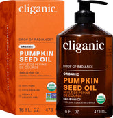 Cliganic huile de graines de citrouille, bouteille pompe pratique pour dosage quotidien.