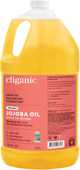 Huile jojoba Cliganic en vrac dans bidon, idéale pour soins cheveux et peau