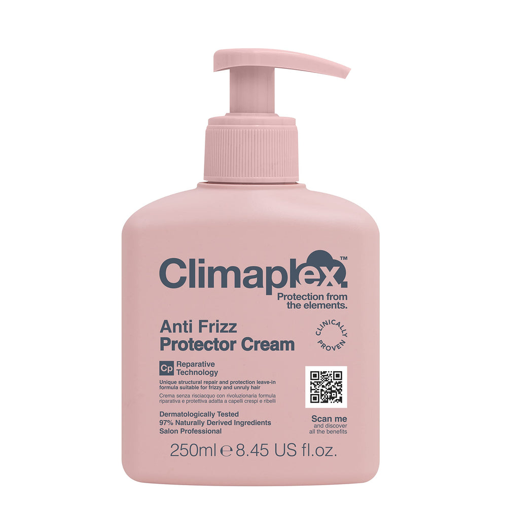 Climaplex Crème Anti-Frizz – Bouteille visible, protège contre l'humidité et les frisottis.
