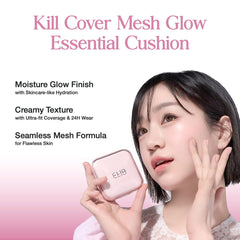 CLIO Kill Cover Mesh Glow – filtre maillage assure application fine et régulière.