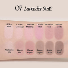 CLIO PROFESSIONAL Palette Yeux Air 07 Lavender Staff – teintes paillettes et brillantes pour accents lumineux.