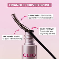 CLIO Kill Lash Superproof est étanche et tient toute la journée face à la chaleur et la transpiration.