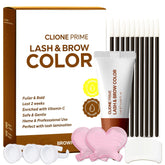 CLIONE PRIME kit-coloration yeux-sourcils brun : définition durable à domicile.