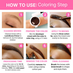 CLIONE PRIME Kit-teinte-sourcils: nuance durable pour un regard défini.