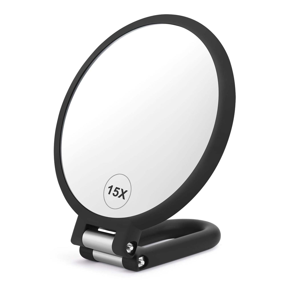 CLSEVXY Miroir principal double face 1x et 15x pour maquillage précis.