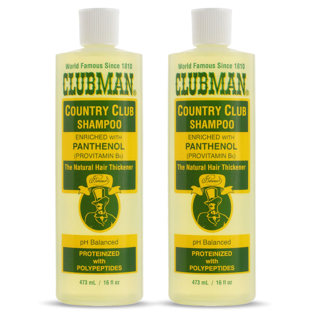 Clubman Country Club Shampoo – équilibre du pH et pack double 16 oz