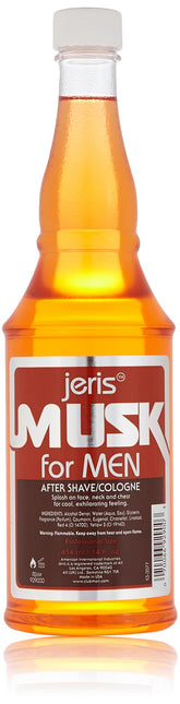 Clubman Jeris Musk – flacon après-rasage rafraîchissant et parfum musclé.