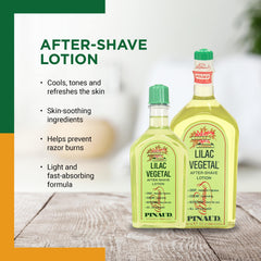 Formulation Lilas Végétal avec Aloe Vera pour hydratation et apaisement après rasage.