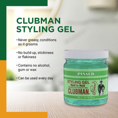 Texture du gel non gras de Clubman Pinaud pour soin quotidien