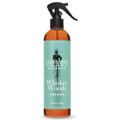 Clubman Reserve Whiskey Woods, bouteille et atomiseur, parfum longue tenue pour homme moderne.