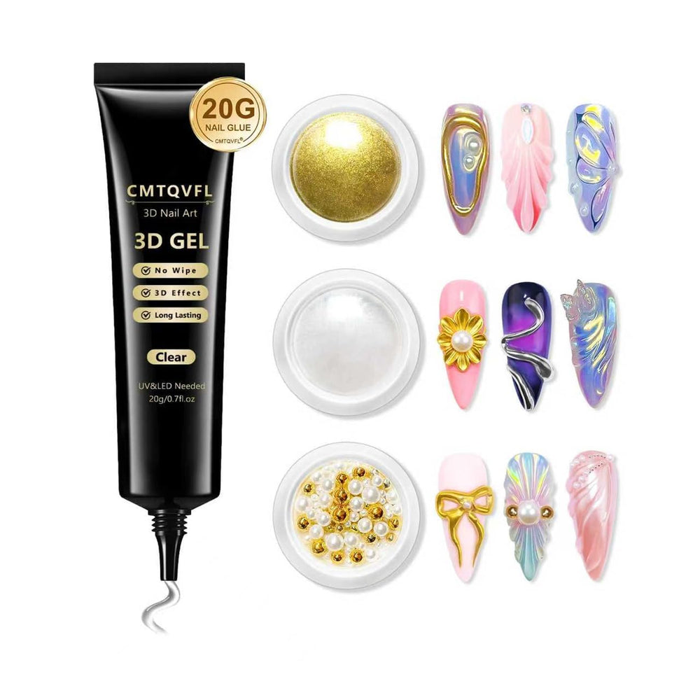 CMTQVFL poudre chrome or 3D avec effet miroir durable pour vernis gel.
