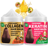 CMWGKBC Masque Cheveux Collagène: application facile pour cheveux secs et cassants.