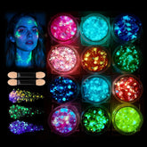 CNDNO Glitter Gel 12 couleurs: vue produit frontale, idéal pour festival.