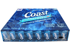 Coast déodorant en barre, détail mousseux montrant une mousse riche.