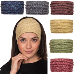 Cobahom bandeaux larges motif-feuille pour sport et yoga, confort longue durée