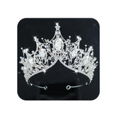 Couronne COCIDE argent baroque avec cristaux scintillants, allure glamour.