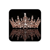 Couronne COCIDE en or rose avec cristaux vue avant, idéale pour mariée.
