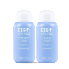 Coco & Eve Boost Therapy shampooing en bouteille offrant du volume possible.