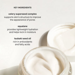 Cocokind Texture Smoothing Cream ingrédients céleri et concombre nourrissants pour la peau.