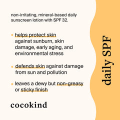 Cocokind Daily SPF – texture non grasse et absorption rapide.