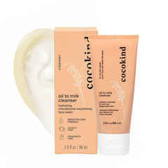 Cocokind huile à lait pour le visage — bouteille pratique pour la routine quotidienne.