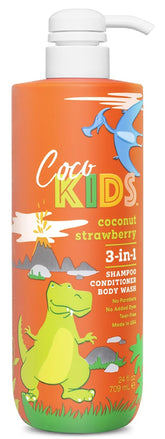 Bouteille Cocokids 3-en-1 prête pour le bain et la douche.