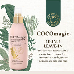 Cocomagic: démêlage facilité et frisottis maîtrisés sur cheveux humides.