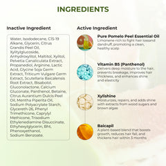Extraits de pamplemousse et actifs naturels du tonique Pomelo.
