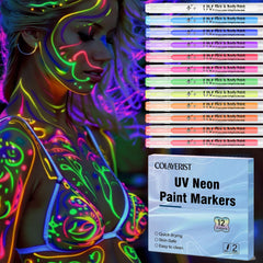 COLAYERIST marqueurs visage lumineux sous UV pour looks festifs