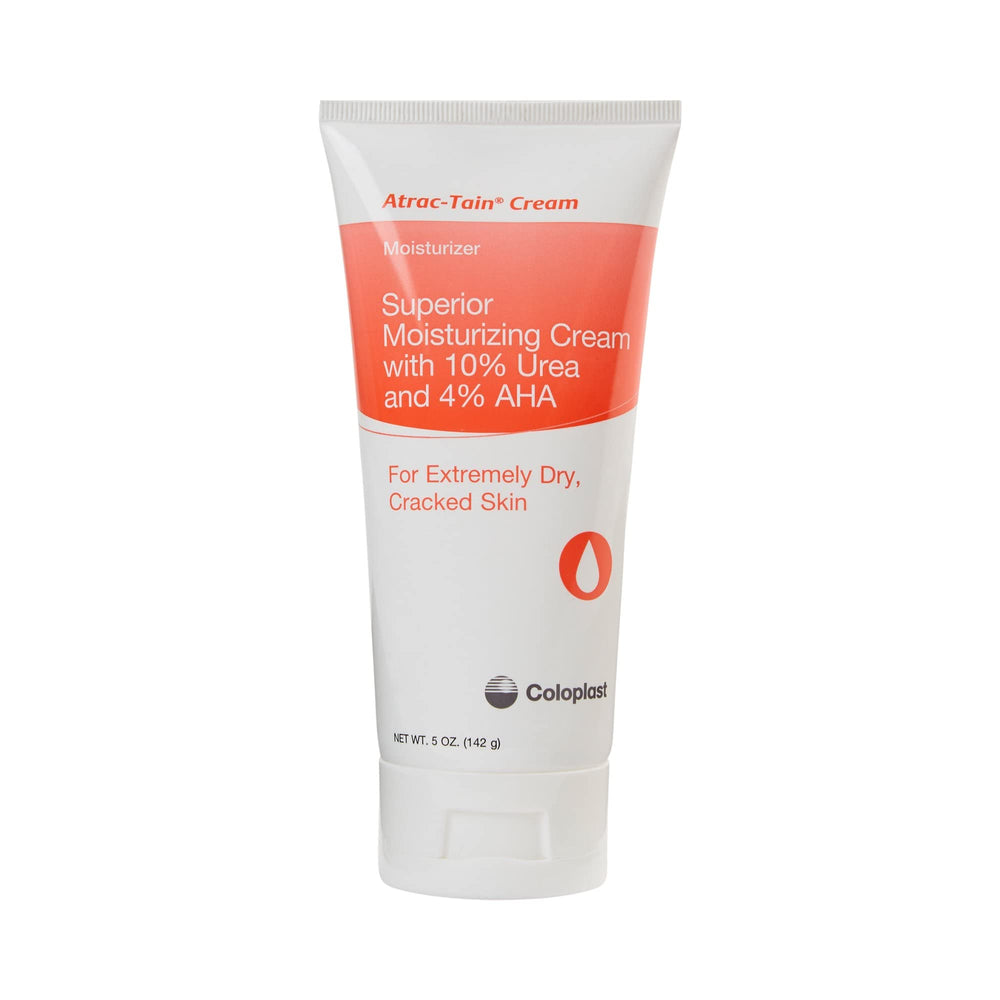 Coloplast Atrac-Tain crème hydratante dans un tube, hydratation ciblée pour peau sèche.