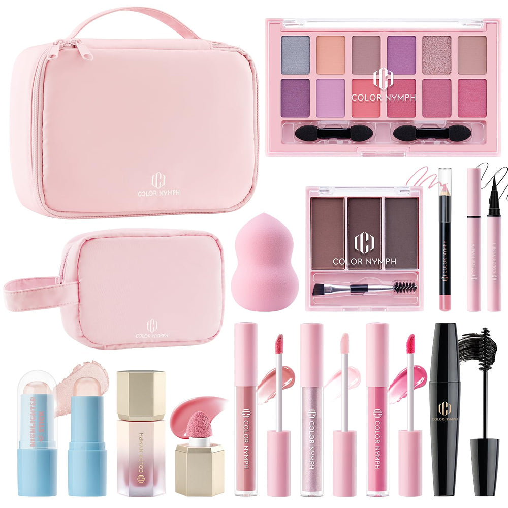 Color Nymph kit maquillage voyage 2-en-1, pratique et polyvalent pour retouches rapides.