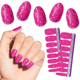 Color Street Hibiscus Heat – bandes-ongles faciles à poser pour une manucure rapide.
