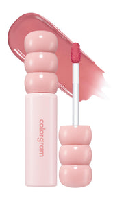 COLORGRAM Fruity Glass Tint 14 Sulky Lychee pour lèvres brillantes et hydratées toute la journée.