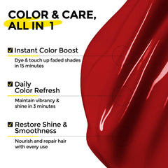 COLORLOMO application-cheveux-avant-apres: démonstration rapide d’un dépôt de couleur efficace.