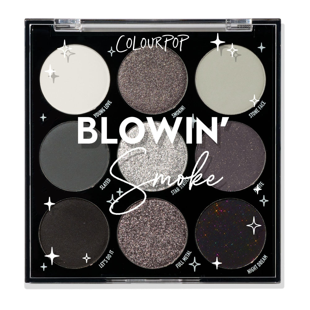 ColourPop Blowin' Smoke, emballage élégant, smoky regard prêt-à-porter pour tous les jours.