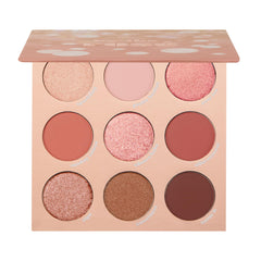 Palette ColourPop By The Rosé yeux ouverts, nuances rosé et neutres pour un look doux.