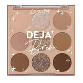 Palette ColourPop Deja Brew, teintes froides pour regards quotidiens.