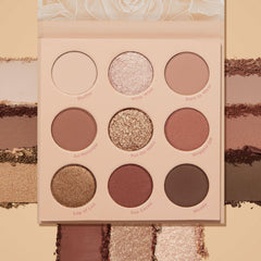 Teintes brun-cuivre ColourPop Nude Mood pour des regards profonds et chaleureux.