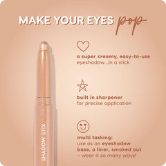Shadow Stix en application rapide pour un look du jour propre et velouté.